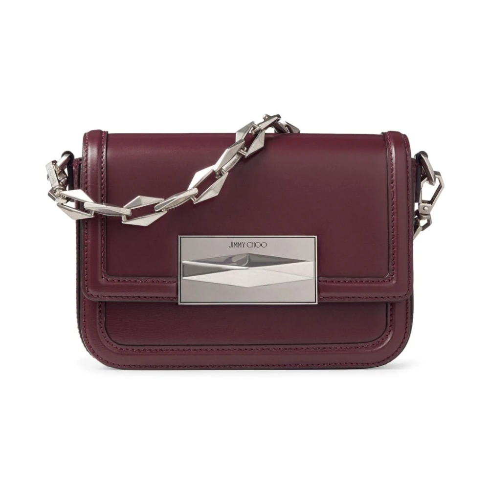 Jimmy Choo Bordeaux Diamond Crossbody Tas Brown Dames