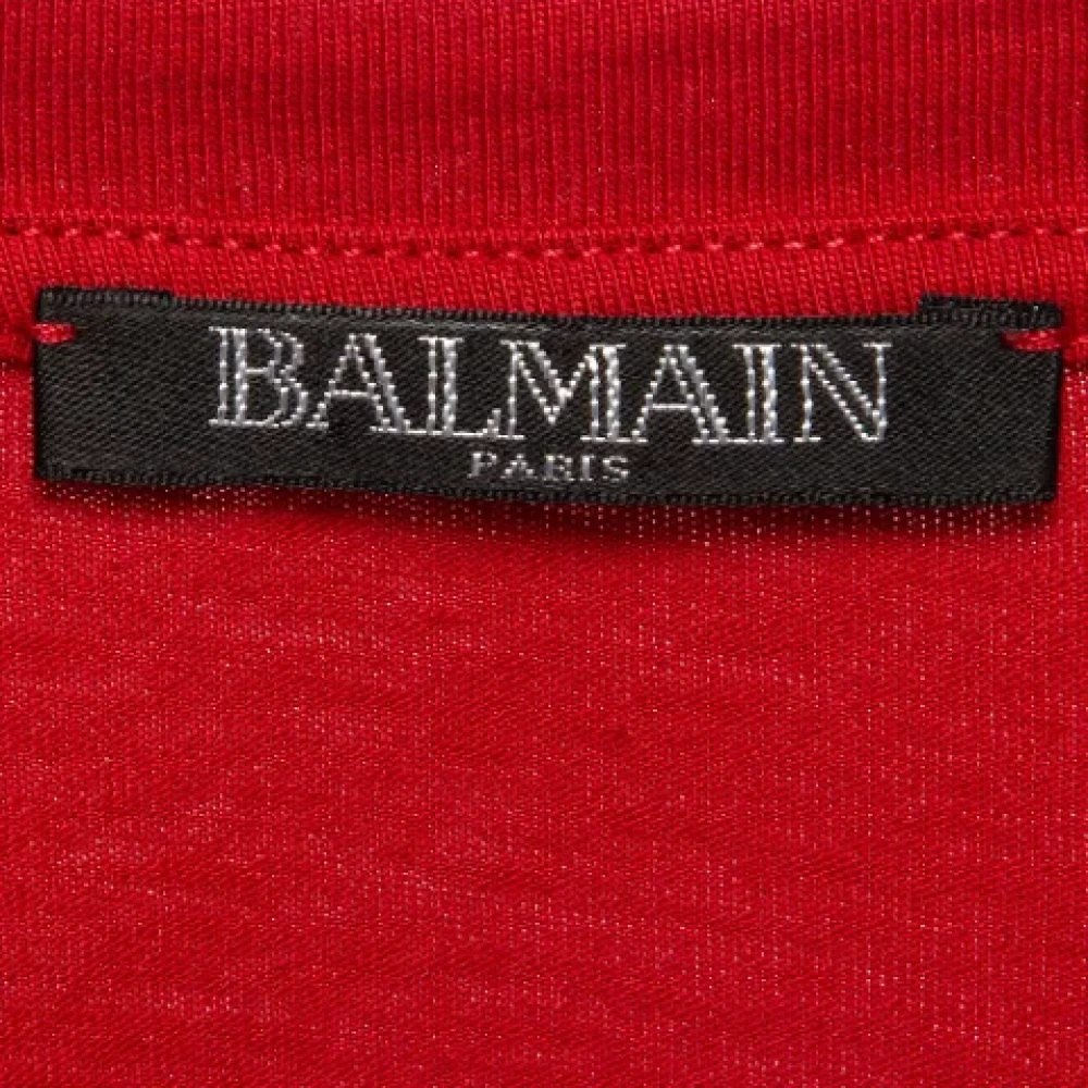 Balmain Pre-owned Cotton tops Red Dames