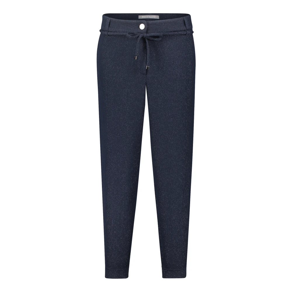 Betty & Co Casual Broek met Riem Blue Dames