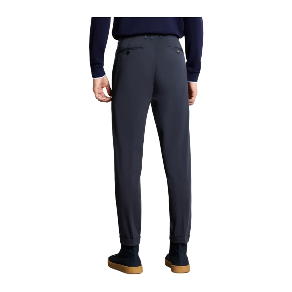 Fay Straight Trousers Blue Heren