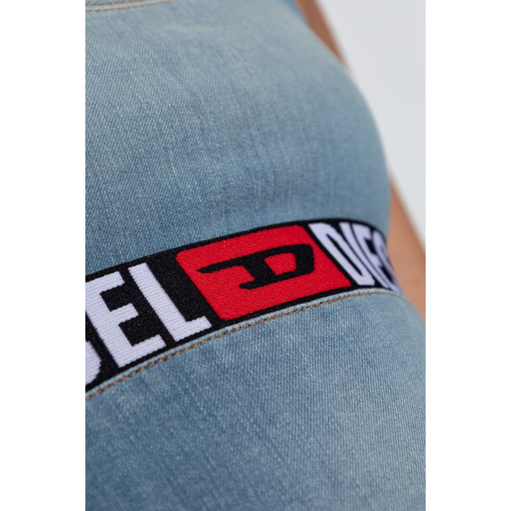 Diesel Bodysuit met De-Geny-S logo Blue Dames