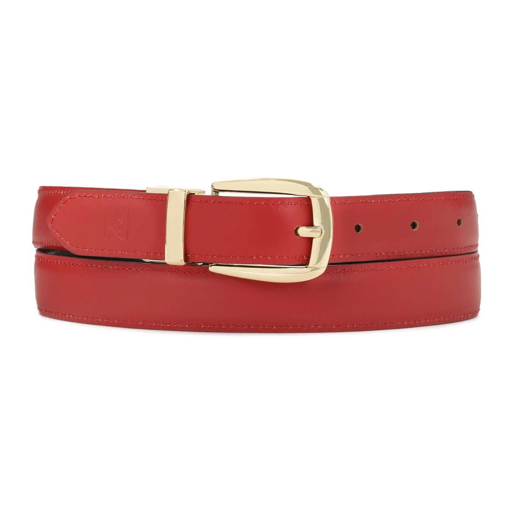 Kazar Rode en zwarte riem met gouden gesp Red Dames