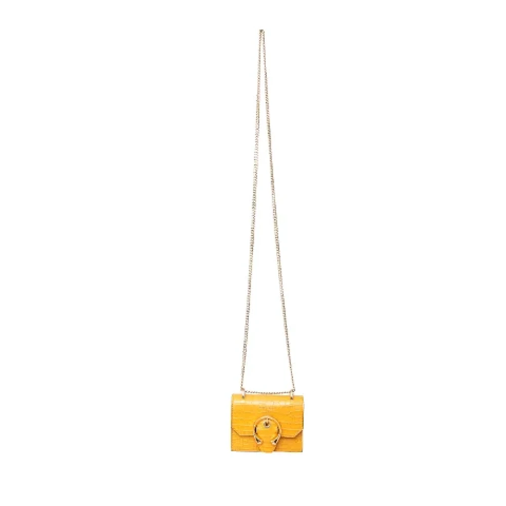 Jimmy Choo Pre-owned Leather shoulder-bags Yellow Dames