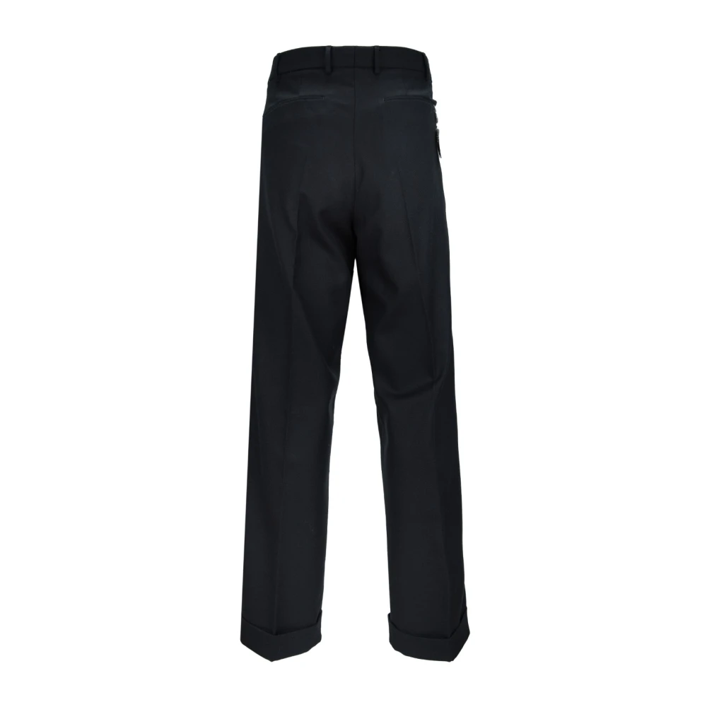 PT Torino Heren wollen broek met knoop rits haak Black Heren