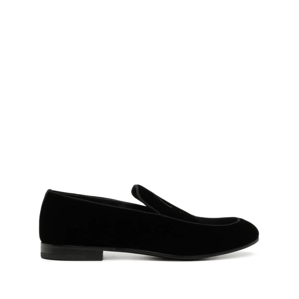 Giorgio Armani Mannelijk Zwart Schoenen Heren, 42 Eu, Loafers