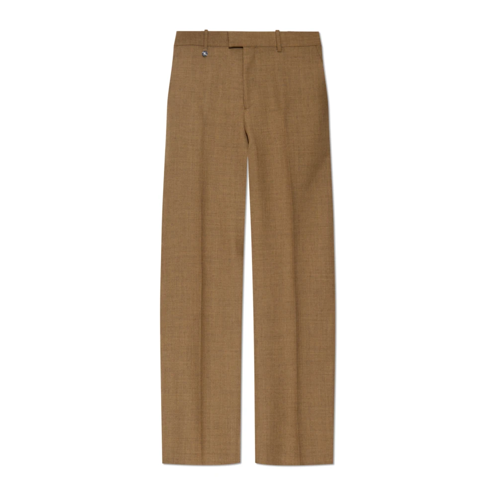 Burberry Wollen broek met vouw Brown Heren