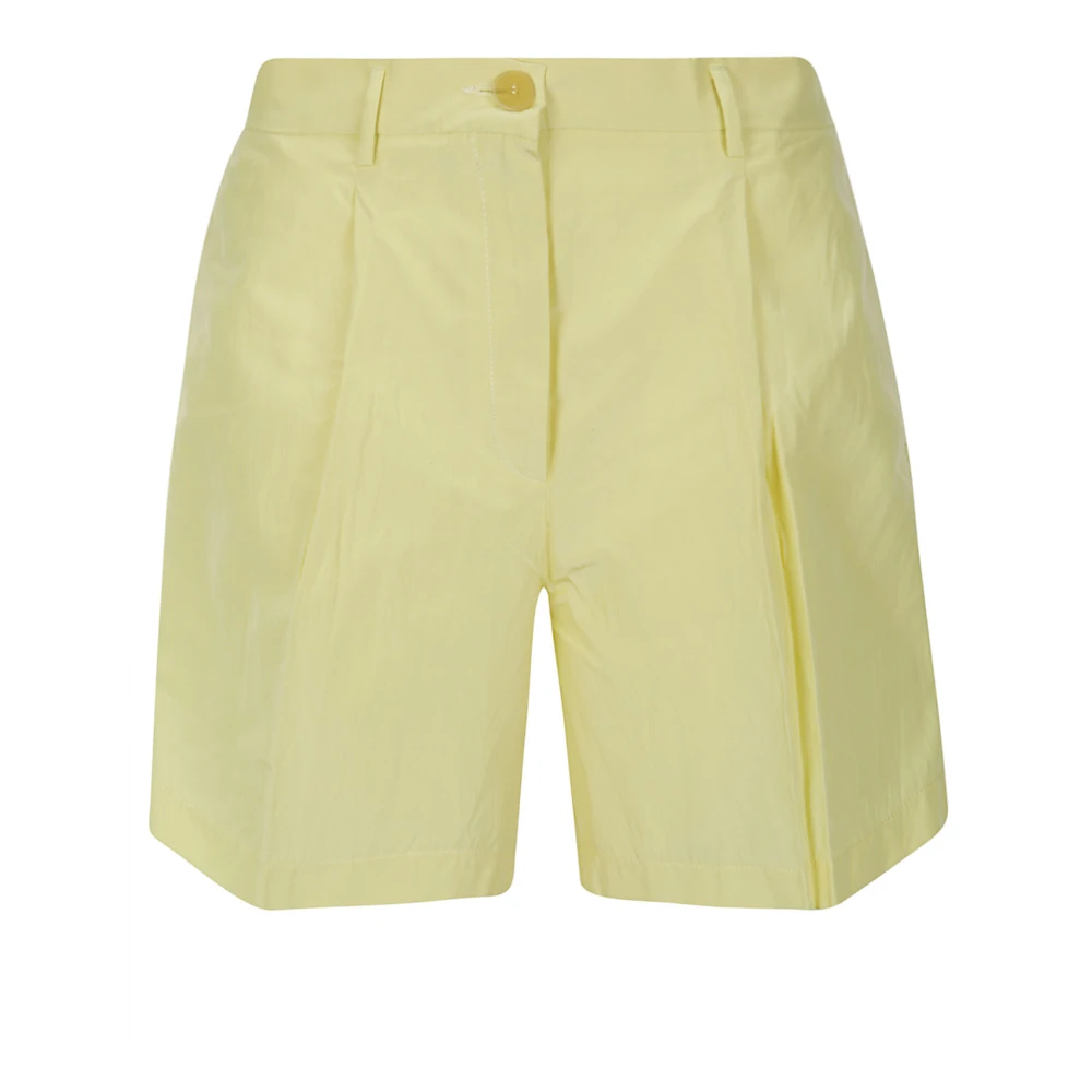 Forte Chic Taffetas Bermuda Shorts Yellow Dames