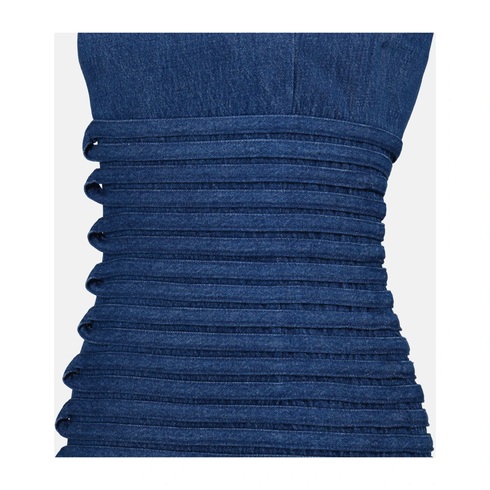 Versace Denim Jurk Lente-Zomer 2025 Collectie Blue Dames