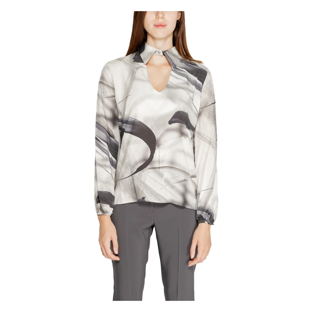 Rinascimento Elegant Viskos Blus Kollektion Gray, Dam