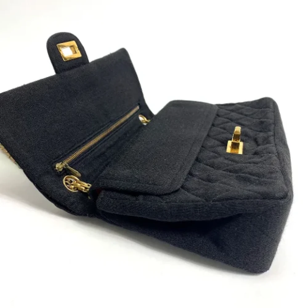 Chanel Vintage Pre-owned Cotton chanel-bags Black Dames