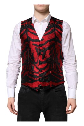 red-black-stripe-formal-waistcoat-vest