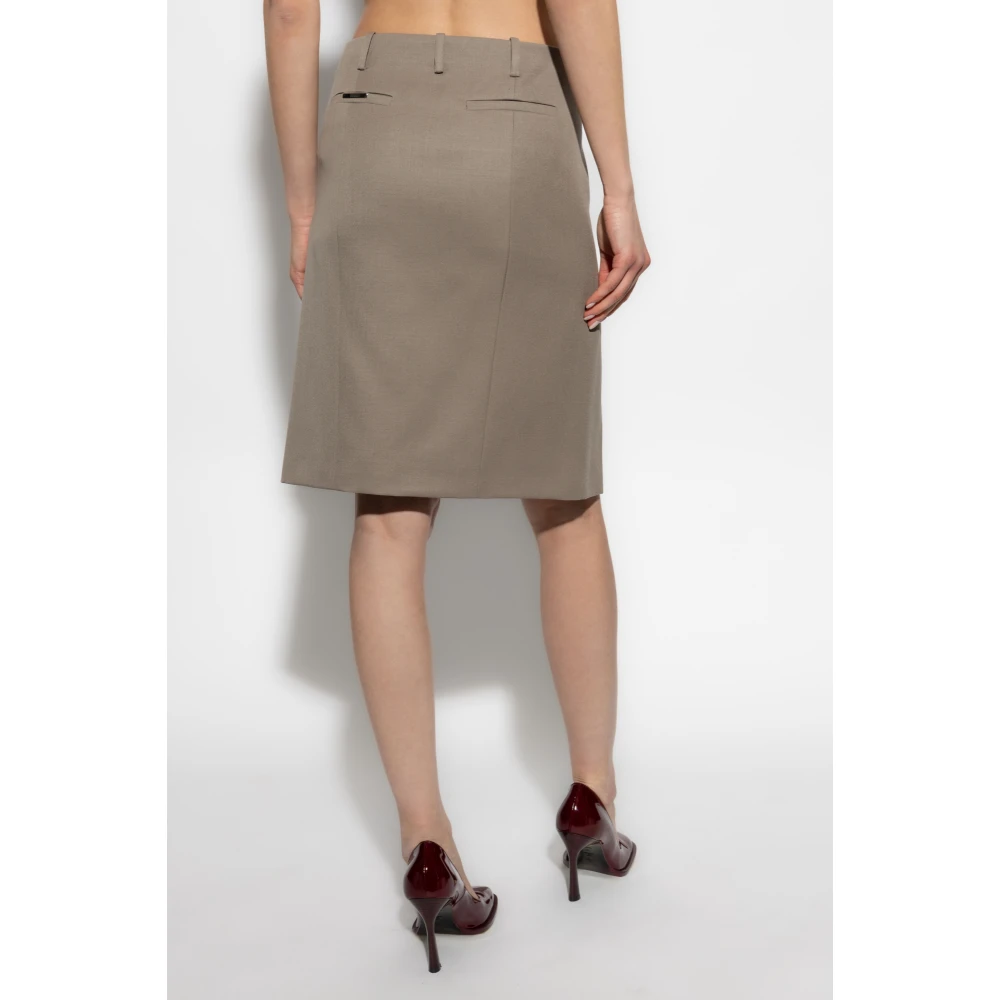The Attico Wollen rok Gray Dames