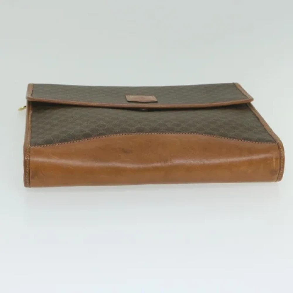 Celine Vintage Pre-owned Leather clutches Brown Dames