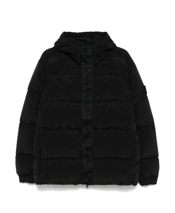 black-nylon-metal-down-jacket