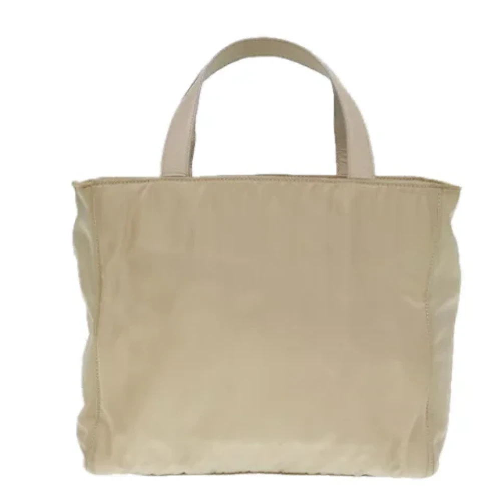 Prada Vintage Pre-owned Fabric prada-bags Beige Dames