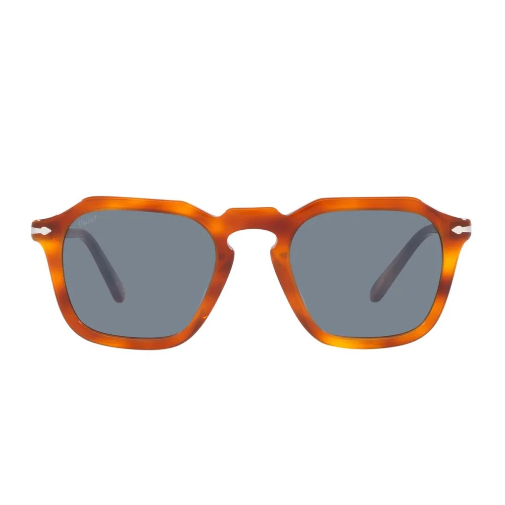 Persol Unisex Blue Po3292s 96/56 Sunglasses Acetate Brown Squared Normal - Image 4