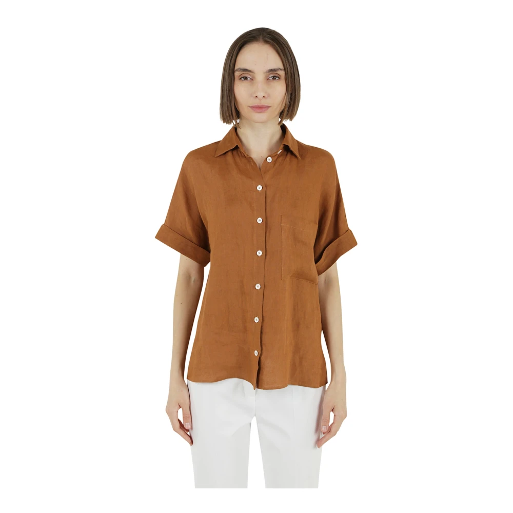 Eleventy Shirts Brown Dames