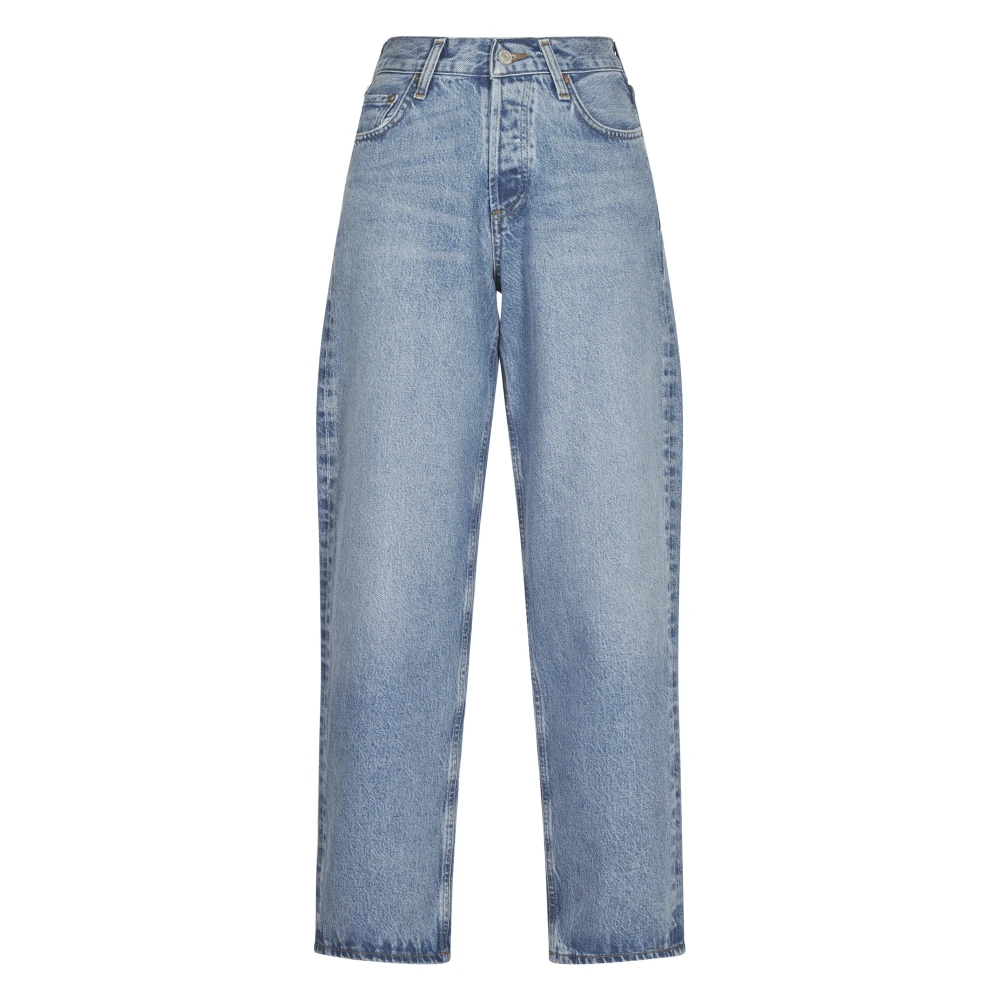 Agolde Blue Loose Fit Jeans, Female, W28, Baggy V-Waist Jeans