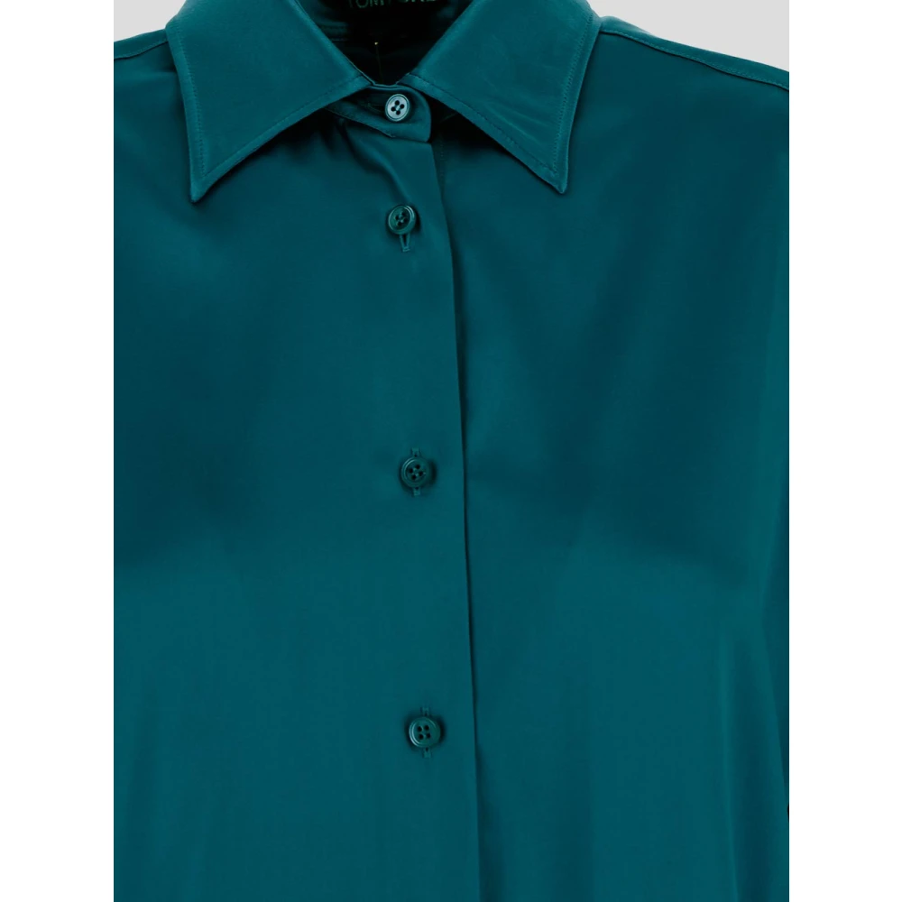 Tom Ford Zijden Shirt Elegant en Stijlvol Green Dames