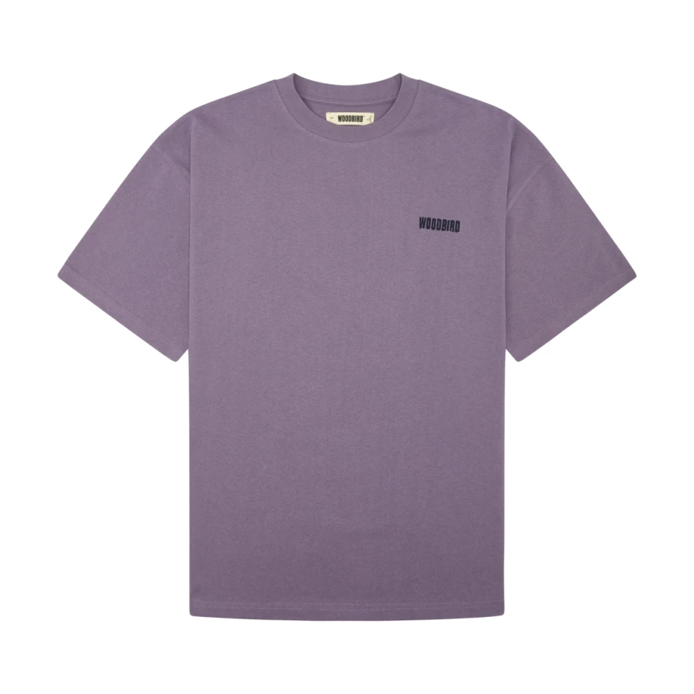 Woodbird Baine Durian T-shirt Purple Heren