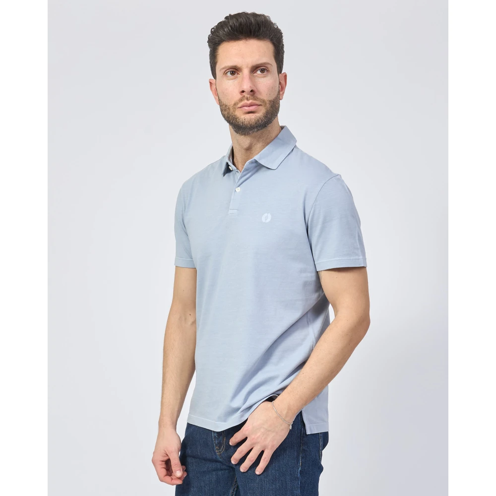 Ecoalf Biologisch Katoen Blauw Poloshirt Blue Heren