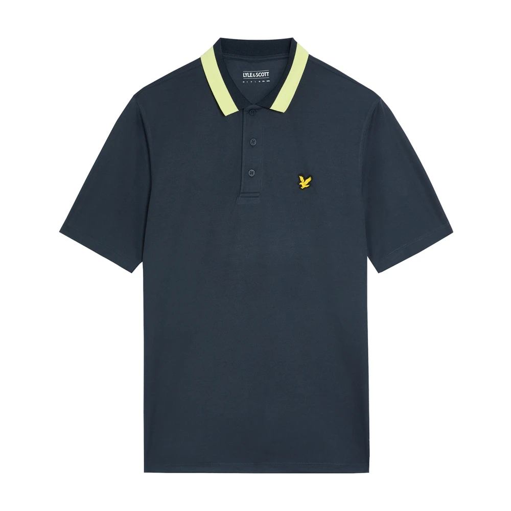 Lyle & Scott SS Polo Shirts Getipte Kraag Polo Shirt Blue Heren