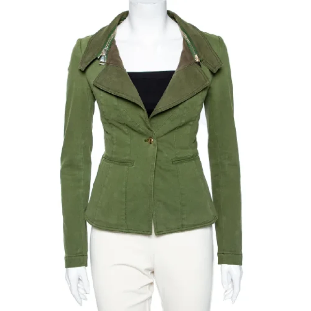 Givenchy Pre-owned Cotton outerwear Green Dames