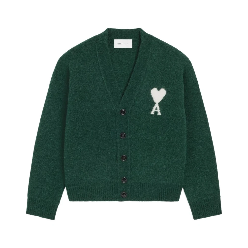 Ami Paris Uomo Verde Maglie, Xl, New,
