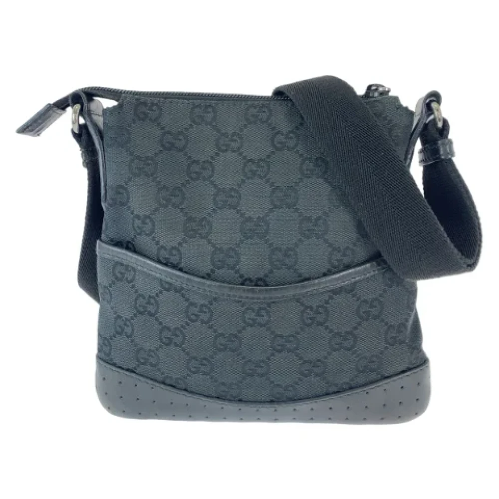 Gucci Vintage Pre-owned Canvas crossbody-bags Black Dames