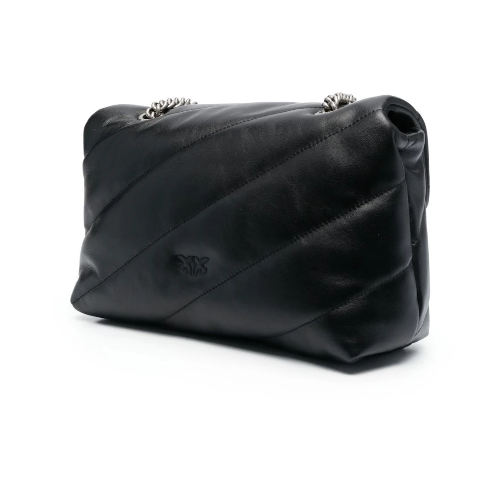 pinko Gestikte Love Birds Schoudertas Black Dames