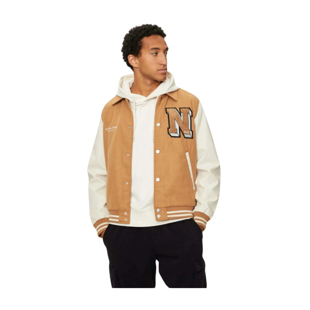 jack & jones Varsity Bomberjack in wolmix Yellow Heren