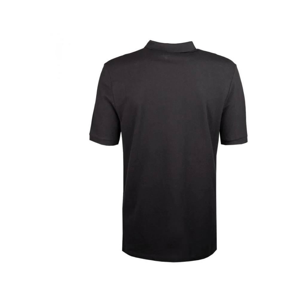 Frankie Morello Polo Shirt met Logo Print Black Heren