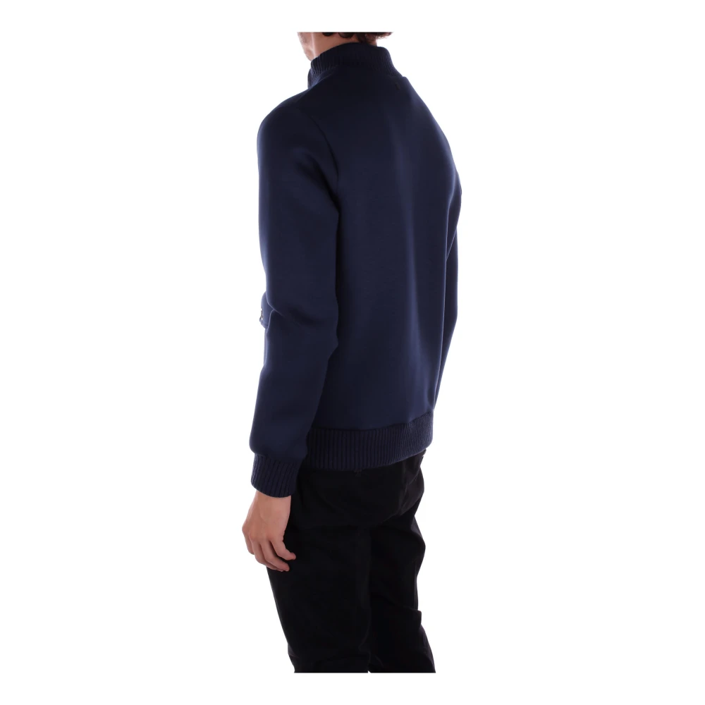 Dondup Blauwe Jassen met Logo Achterkant Blue Heren