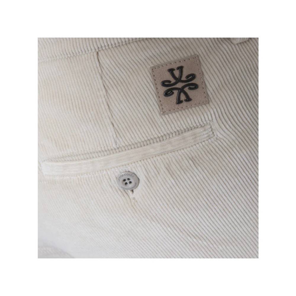 Jacob Cohën Bobby Corduroy Broek in Ecru White Heren
