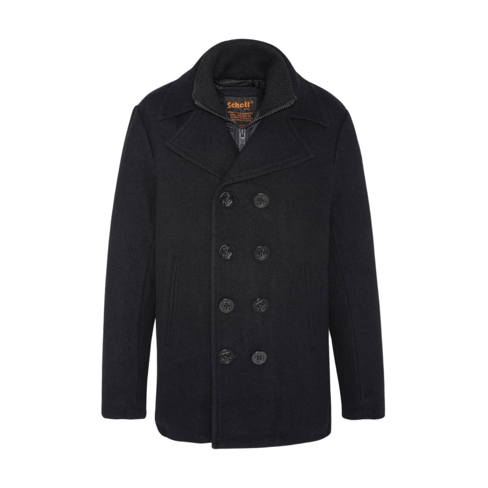 Schott NYC Wollen Peacoat Cyclone2 Zwart Black Heren