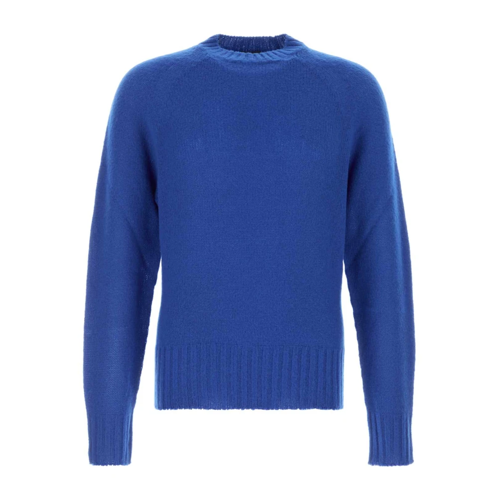 Tom Ford Blue Cashmere Knitwear, Male, L, Cashmere Crewneck Jumper