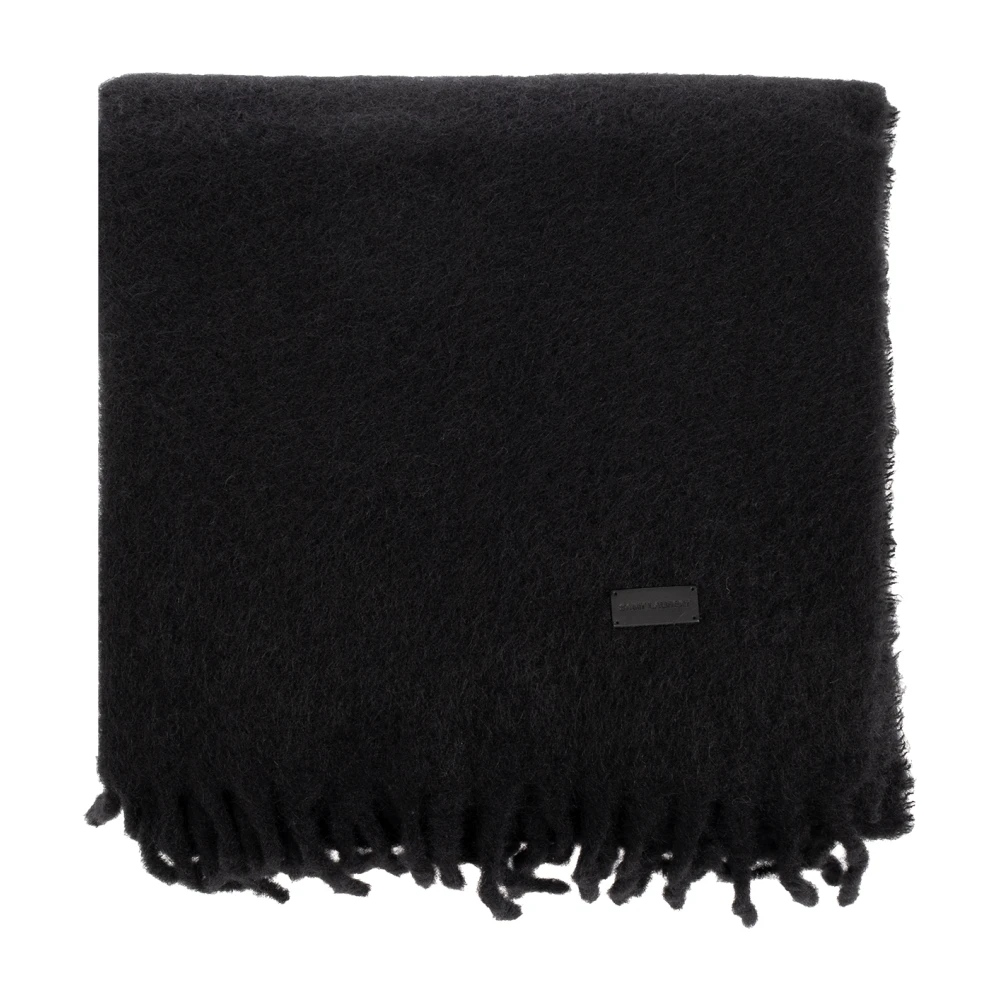 Saint Laurent Wollen sjaal Black Dames