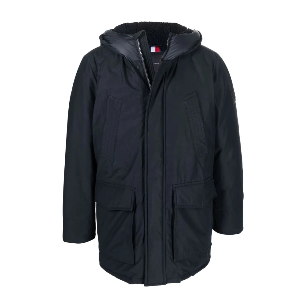 Tommy Hilfiger Groene Dry Wax Parka Jas Green Heren
