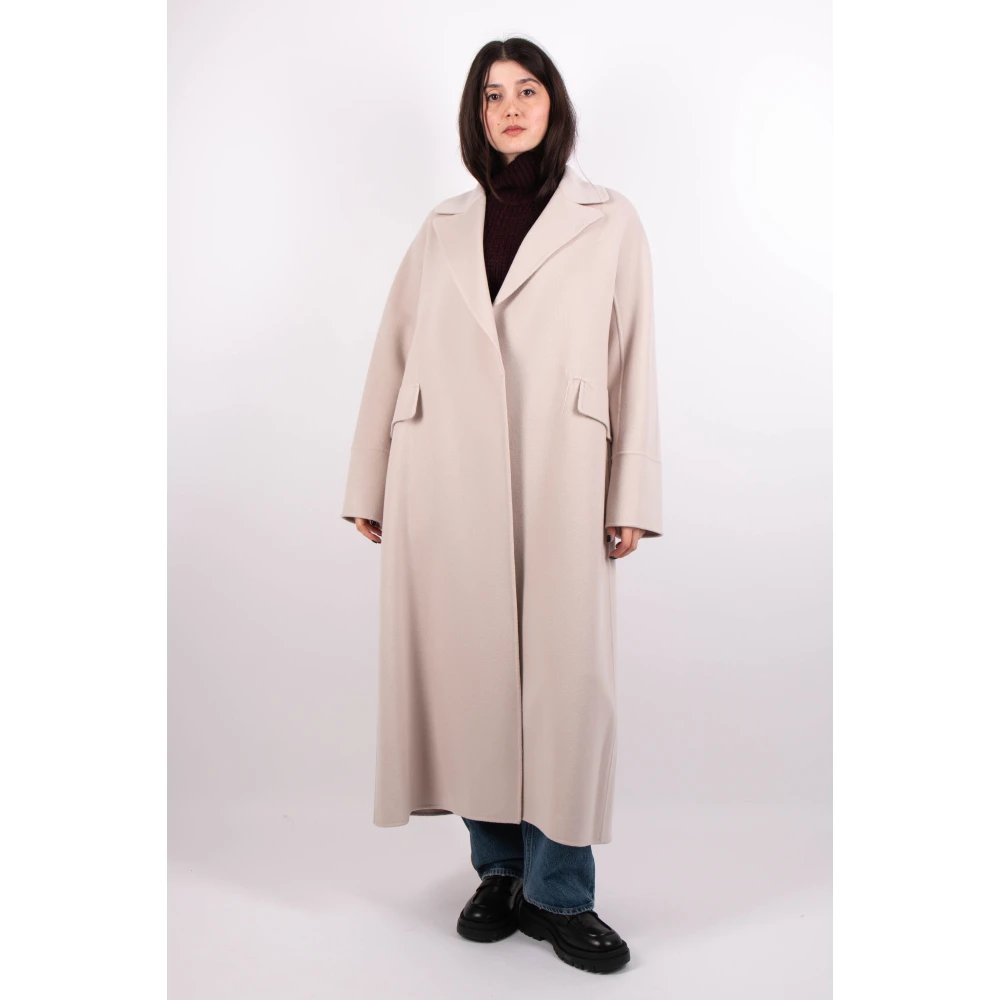 Max Mara Licht Beige Jas Malika Pink Dames