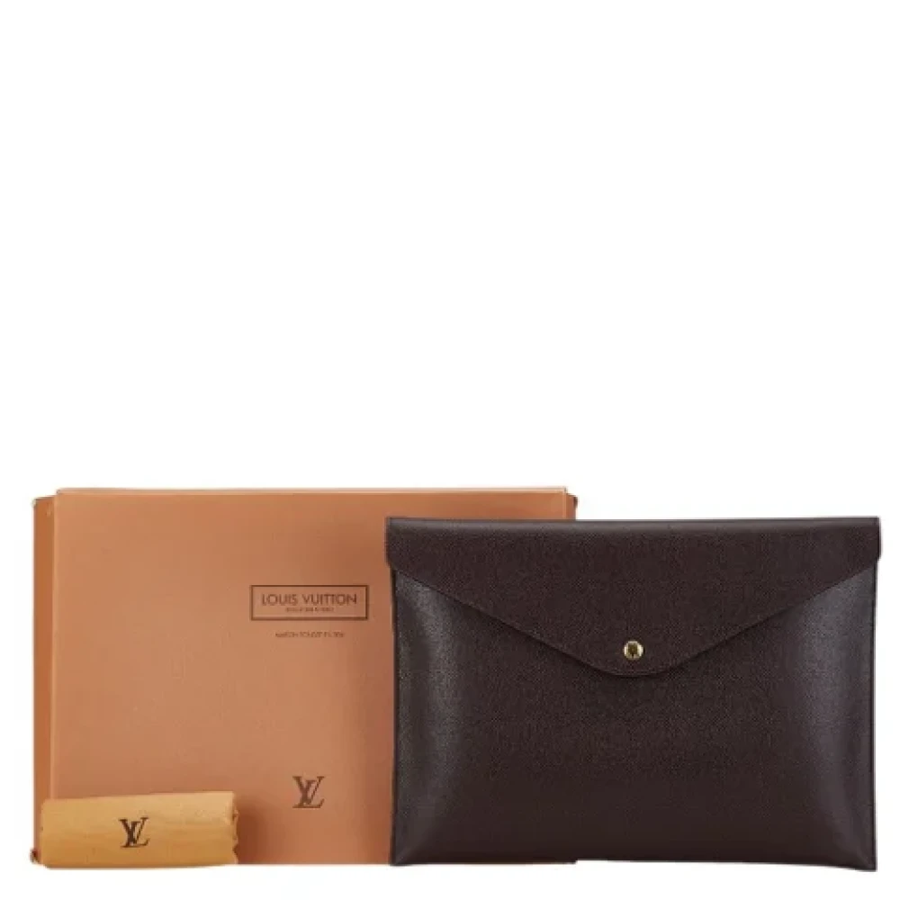 Louis Vuitton Vintage Pre-owned Leather clutches Brown Dames