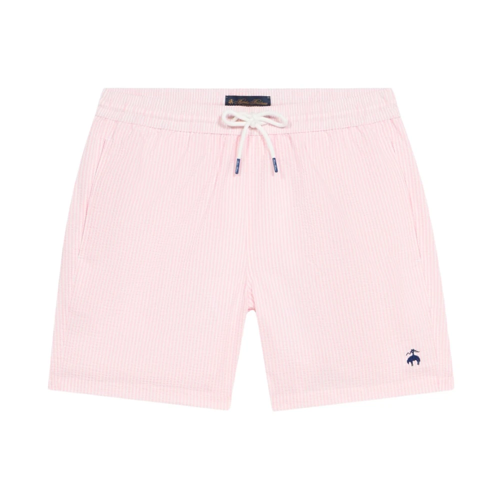 Brooks Brothers Roze gestreepte zwembroek Pink Heren