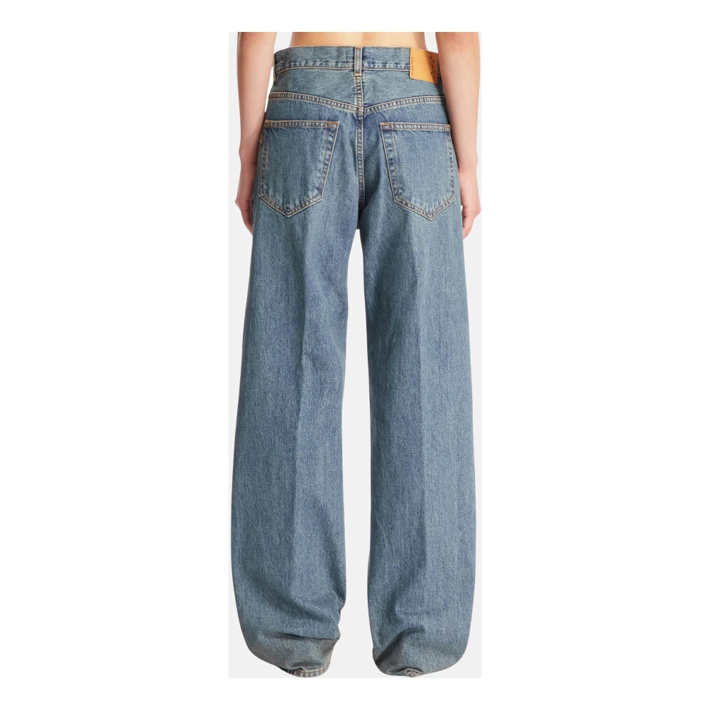 Haikure High-waisted Straight Leg Jeans Blue Dames