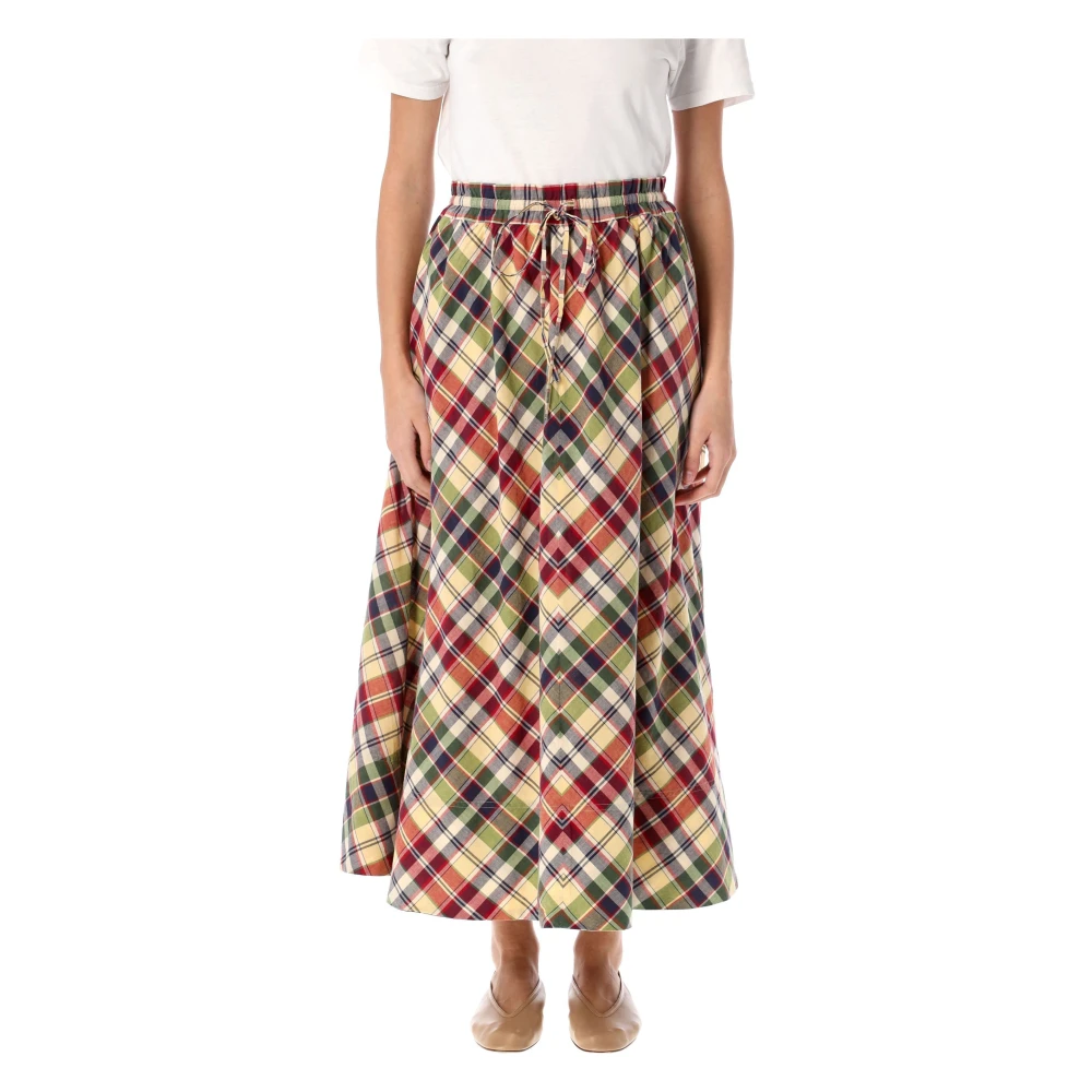 Polo Ralph Lauren Geruite Midi Rok voor Vrouwen Multicolor Dames