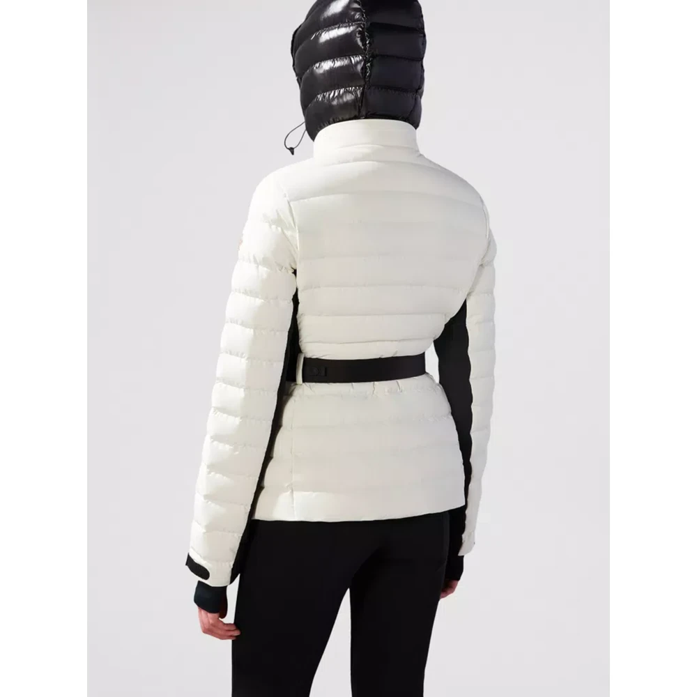 Moncler Witte Ski Jas met Capuchon White Dames