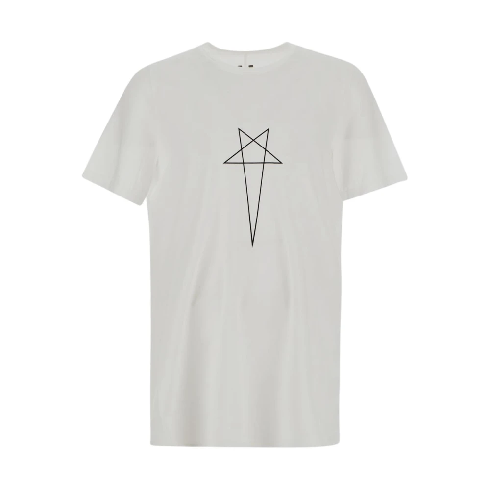 Rick Owens Level T-Shirt Classic Fit White Heren