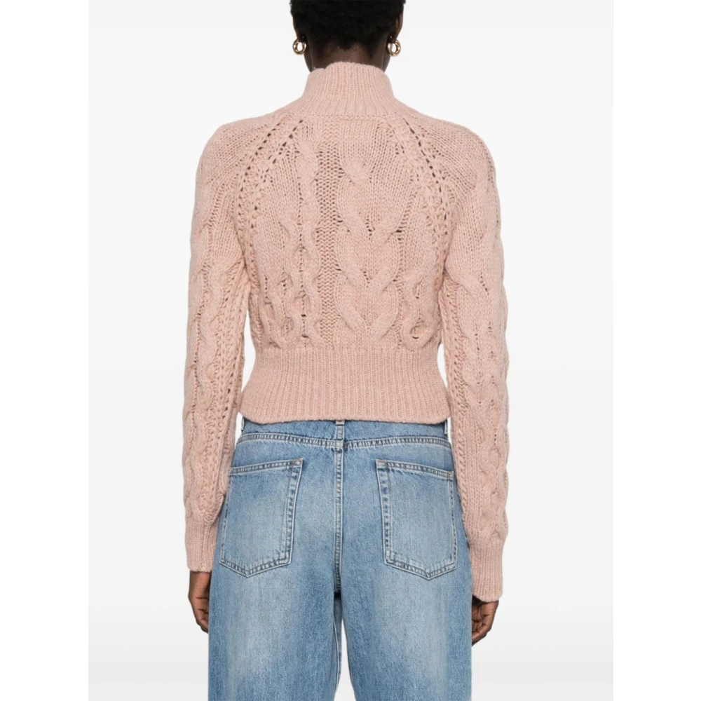 Ermanno Scervino Blush Pink Kabeltrui Pink Dames
