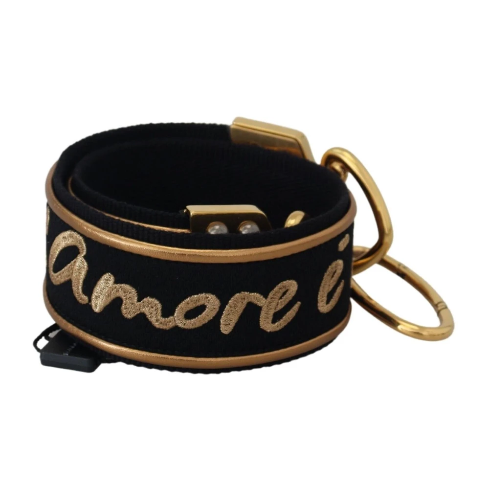 Dolce & Gabbana Donna Nero Elegante Tracolla Oro-Nera