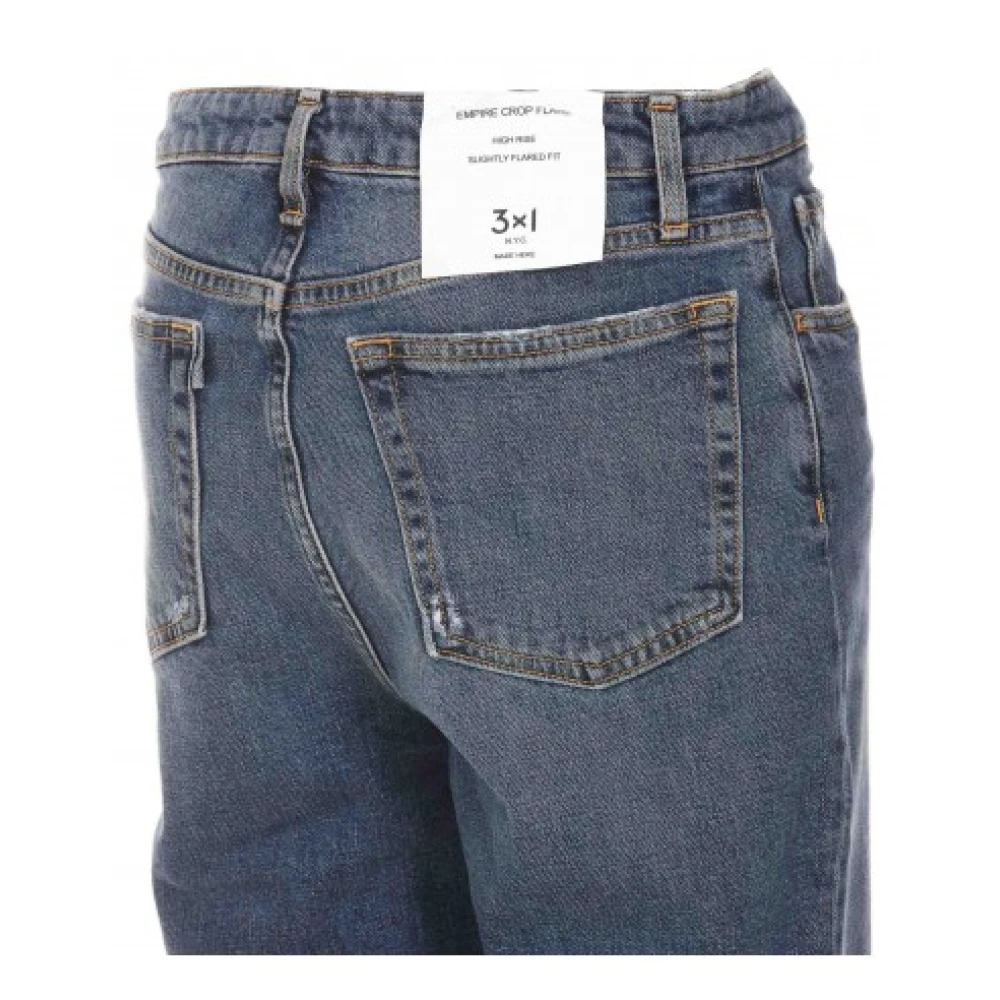 3X1 Hoge Taille Wijde Jeans voor Vrouwen Blue Dames