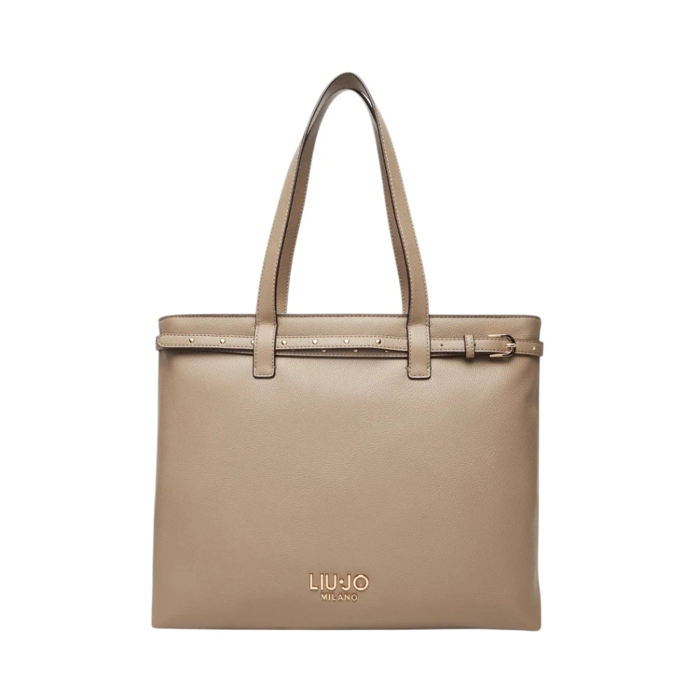 Liu Jo Vrouw Bruin Tassen Dames, One Size, Studded Zipper Shopping Bag