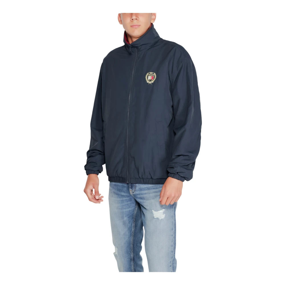 Tommy Hilfiger Blauwe Zip-up Jas met Zakken Blue Heren